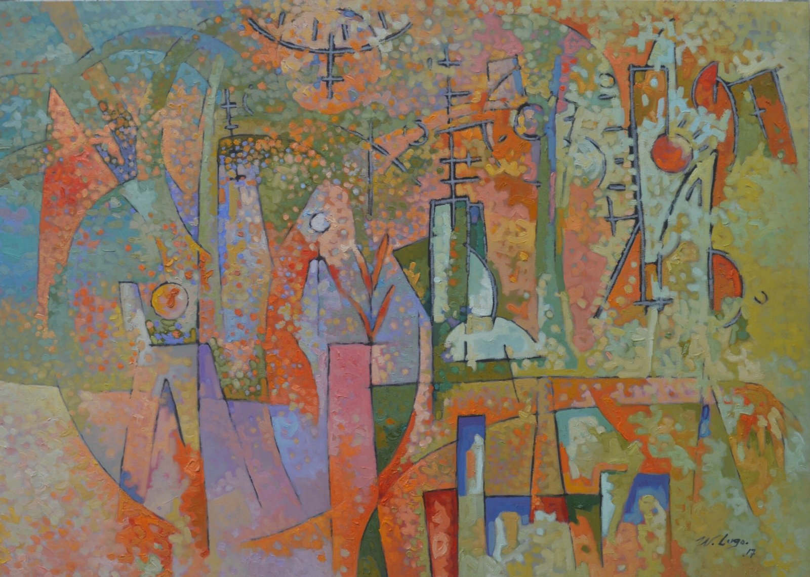 Amanecer, óleo sobre tela de Wilmer Lugo