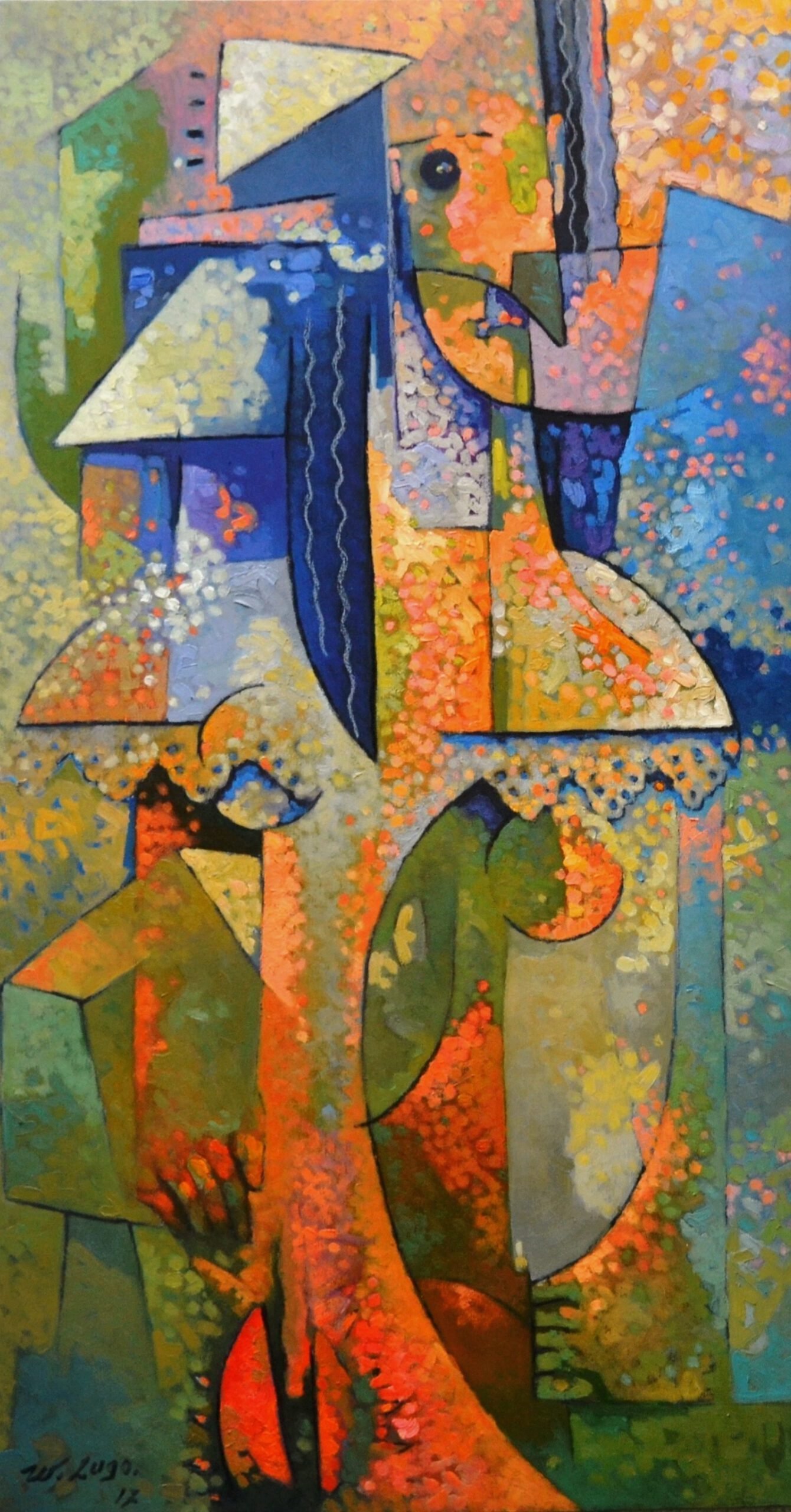 Mascarada, óleo sobre tela de Wilmer Lugo